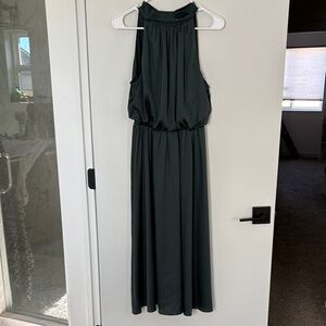 Elegant Dark Green Midi Dress